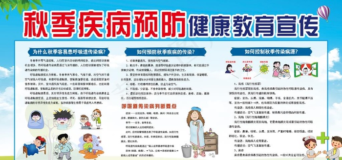 秋季疾病预防宣传栏图片
