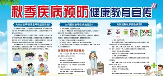 秋季疾病预防宣传栏图片