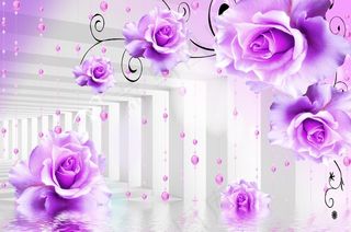 花卉背景墙图片