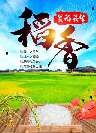 稻香大米海报图片