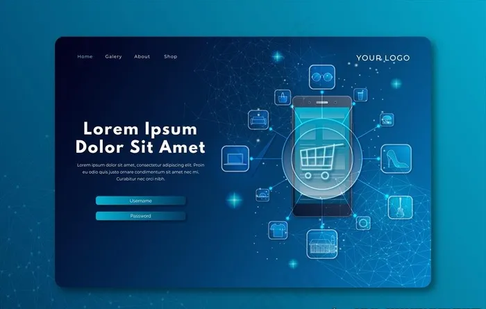 网络购物图片ai矢量模版下载