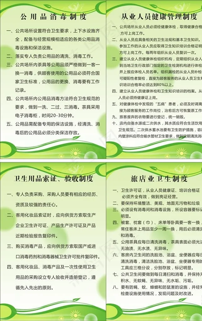 开店制度图片cdr矢量模版下载