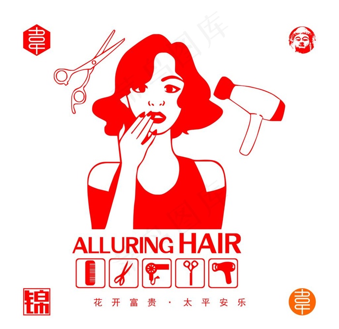 矢量版画图片cdr矢量模版下载