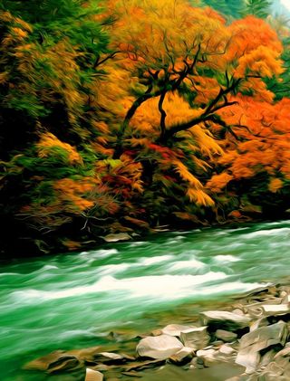 山水 风景油画图片