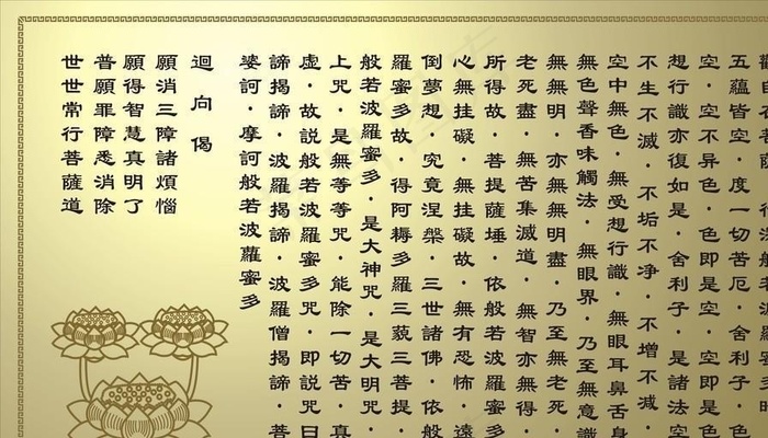 般若波罗蜜多心经图片