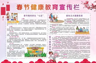 春节健康教育宣传栏展板图片