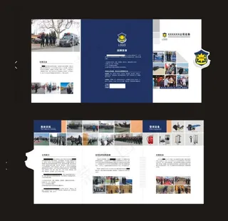 安保公司三折页图片