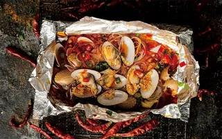 烧烤 锡纸烤花甲粉丝图片