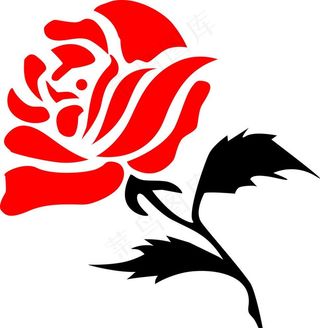 玫瑰花矢量图图片
