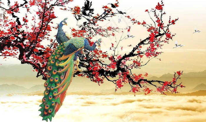 装饰画背景墙图片(9071X5669(DPI:72))psd模版下载
