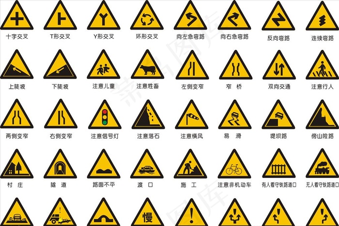 交通指示牌图片cdr矢量模版下载