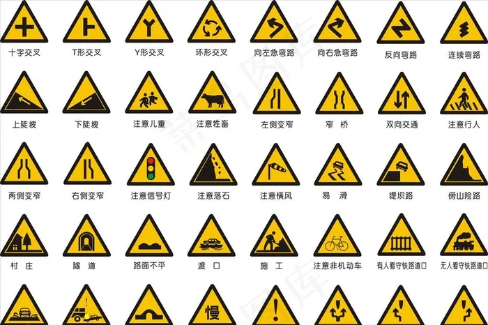 交通指示牌图片cdr矢量模版下载