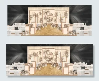 香槟色婚礼图片