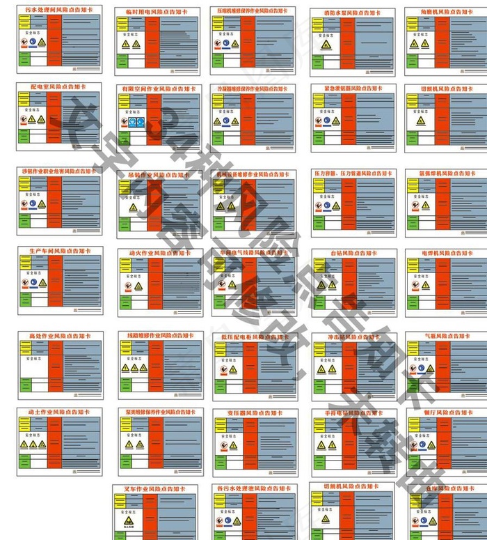 风险点告知卡图片cdr矢量模版下载