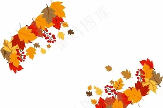 立秋树叶边框图片