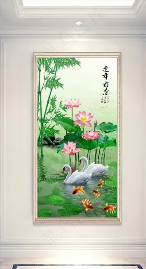 荷花玄关图片