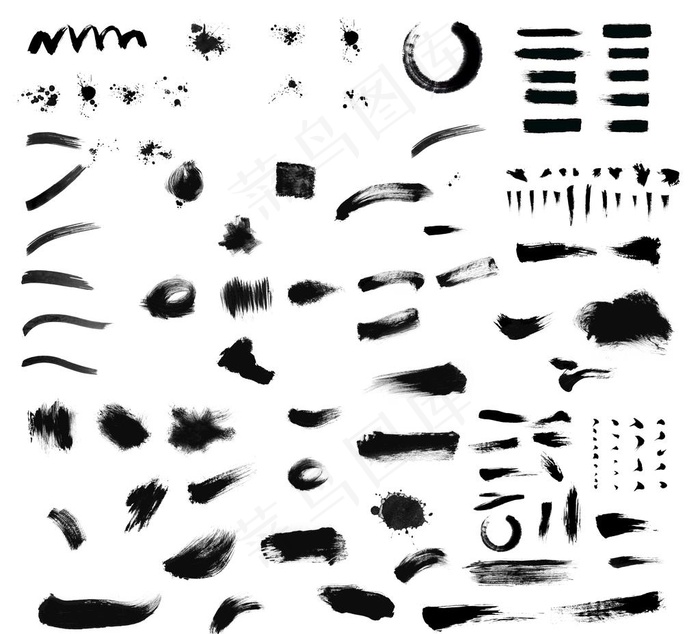 水墨笔刷图片