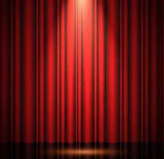 红色舞台幕布图片