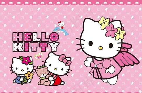 KT猫儿童房电视背景墙图片 KT猫儿童房电视背景墙图片