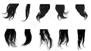 头发分层素材图片