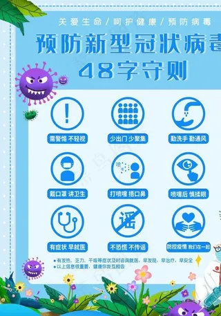 预防新冠肺炎宣传展板图片