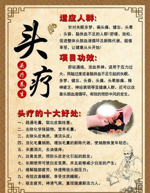 头疗养生 宣传海报图片