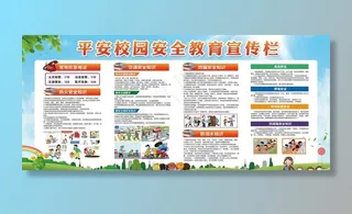 平安校园安全教育宣传栏图片