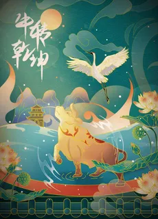牛转乾坤牛年海报图片 牛转乾坤牛年海报图片