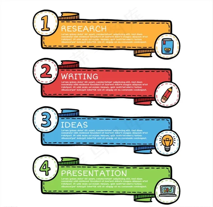 流程图图片ai矢量模版下载