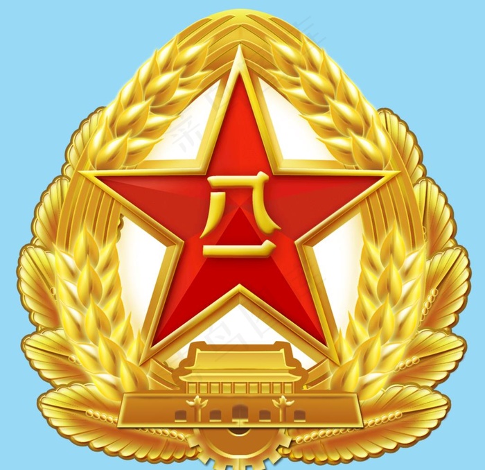 八一金色标志图片