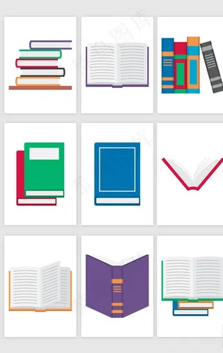 的书卡通素材矢量图图片