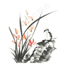 水墨兰花 中国风图片