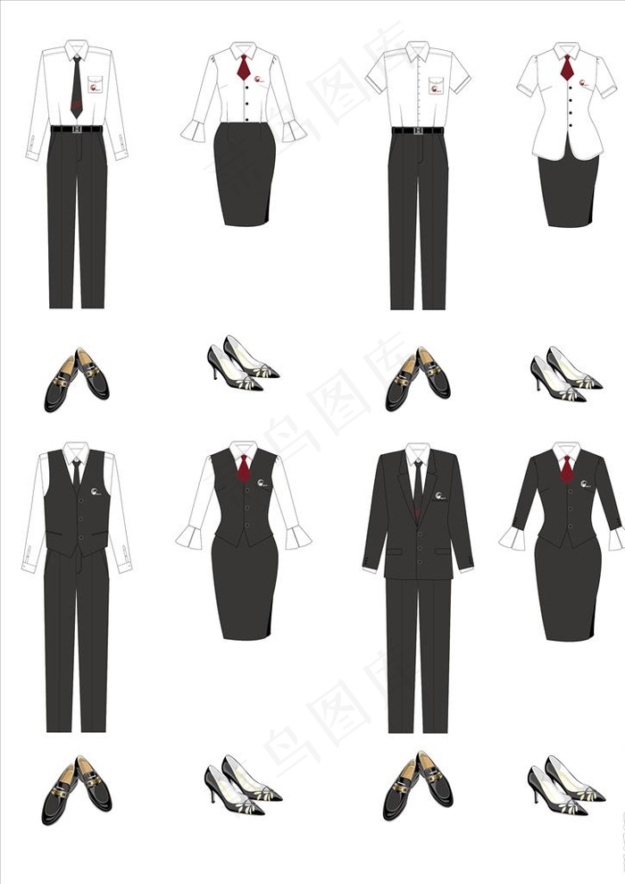 矢量工作服图片