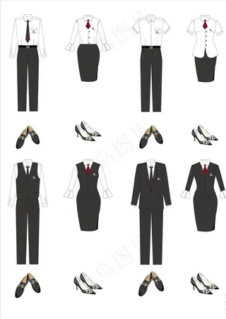 矢量工作服图片