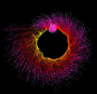 绚丽多彩旋转放射图片