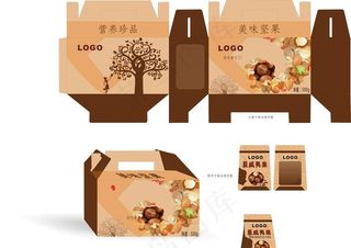 坚果包装盒包装袋图片