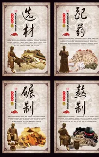 中医文化展板分层设计图片