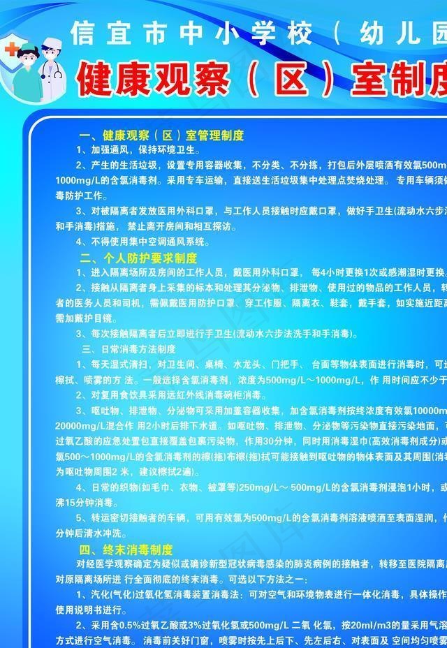 健康观察室制度图片