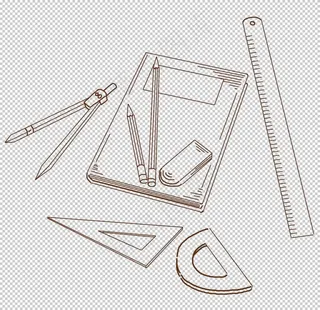 线稿 线稿素材 文具 小素材图片