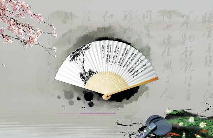 水墨图片(4961X3366(DPI:300))psd模版下载