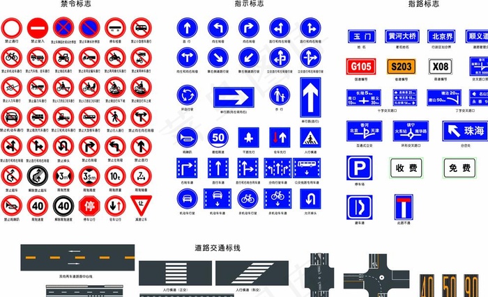 交通指示大全图片