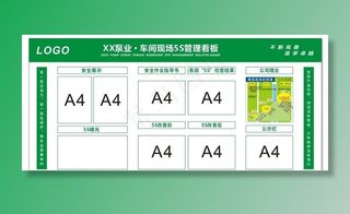 公司企业工厂车间5S管理看板图片