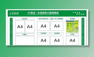 公司企业工厂车间5S管理看板图片