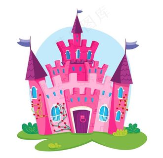 矢量古典童话城堡图片