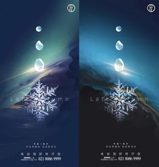 寒露霜降冰霜系列图片