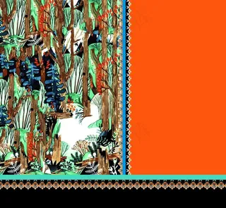 数码印花 外单花 大牌 方巾图片