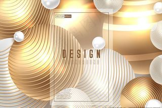 金色球体背景图片