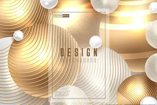 金色球体背景图片