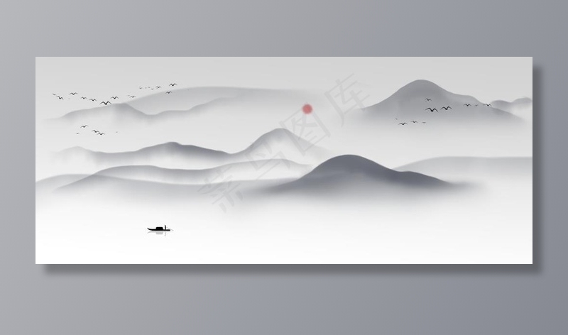 中国风山水背景图片