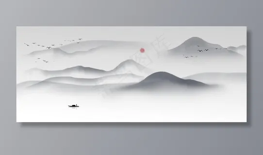 中国风山水背景图片